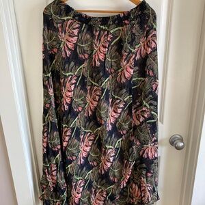 Coldwater Creek Reversible Flowy Floral Maxi Skirt Sz XL in EUC!